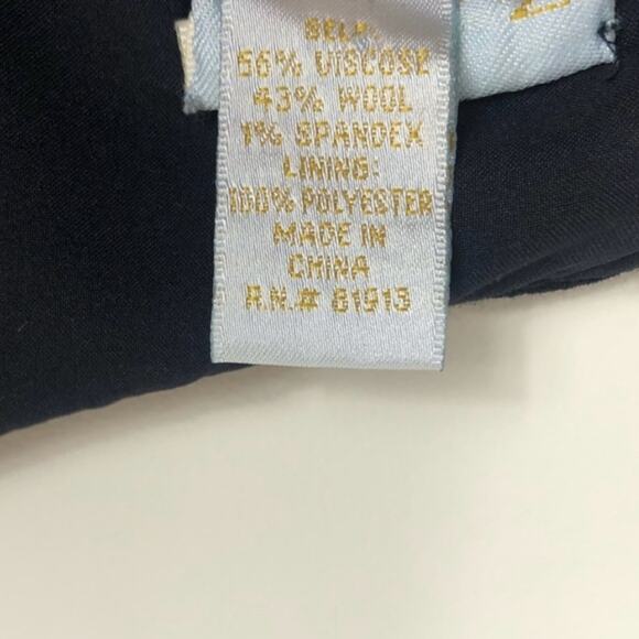 Tracy Reese black wool blend ruffle hem mini dress - Picture 7 of 9